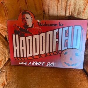 Spirit Red and Black Haddonfield Halloween Sign